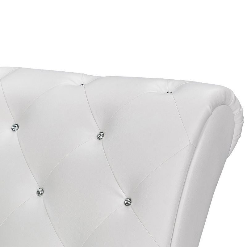 Fortas Mid-Century Modern Fabric Chaise Lounge Gray/Dark Walnut - Christopher Knight Home