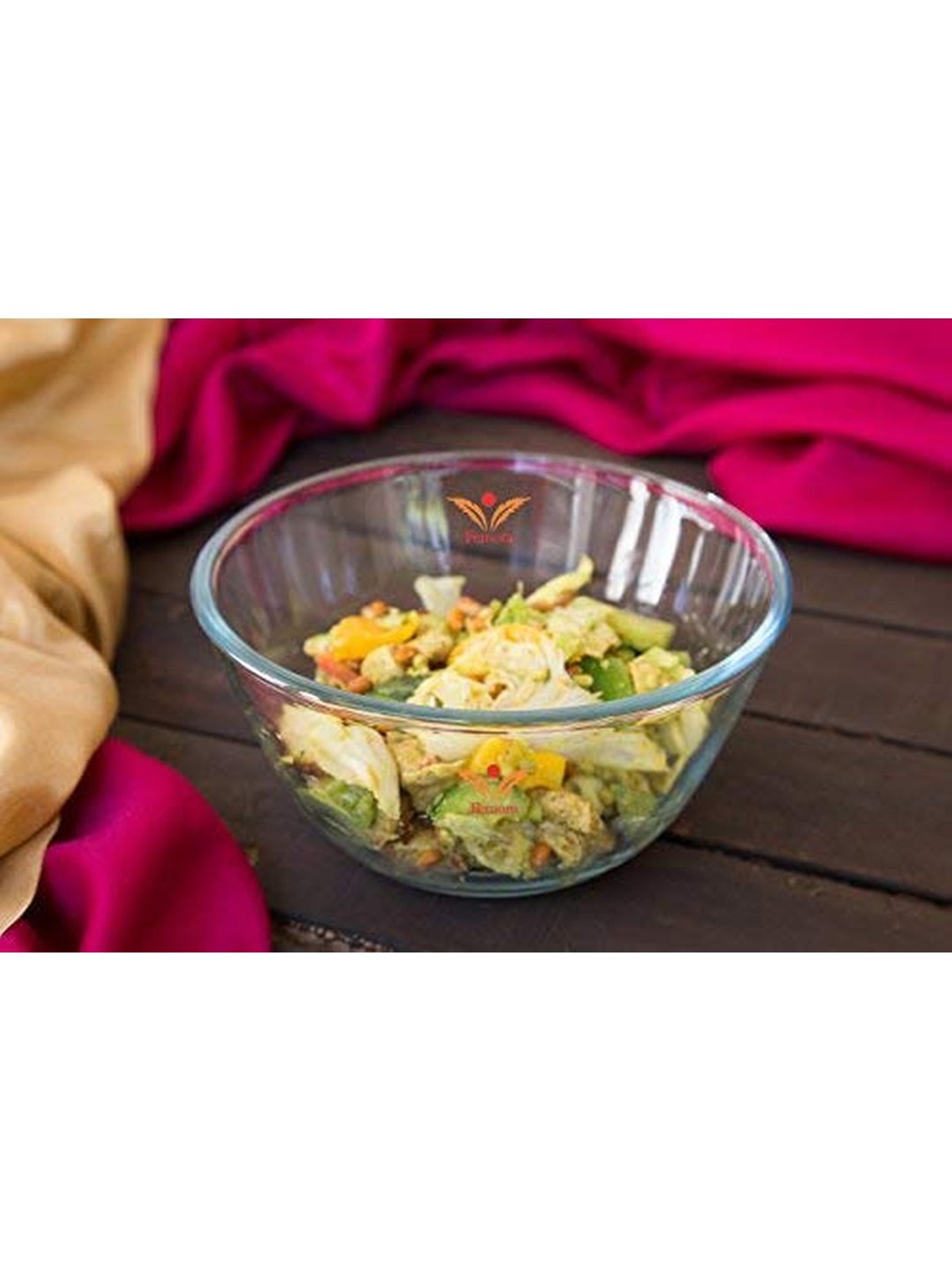 Femora Borosilicate Glass Microwave Safe Mixing Bowl (700 ml) - Set of 1