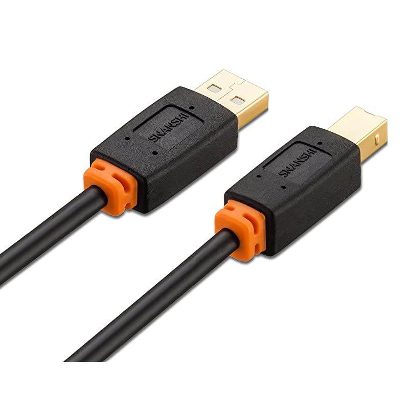 Printer Cable 15 FeetPrinter USB Cable USB 20 Type A Male to Type B Male Printer Scanner Cable for HP Canon Lexmark Epson Dell Xerox Samsung etc