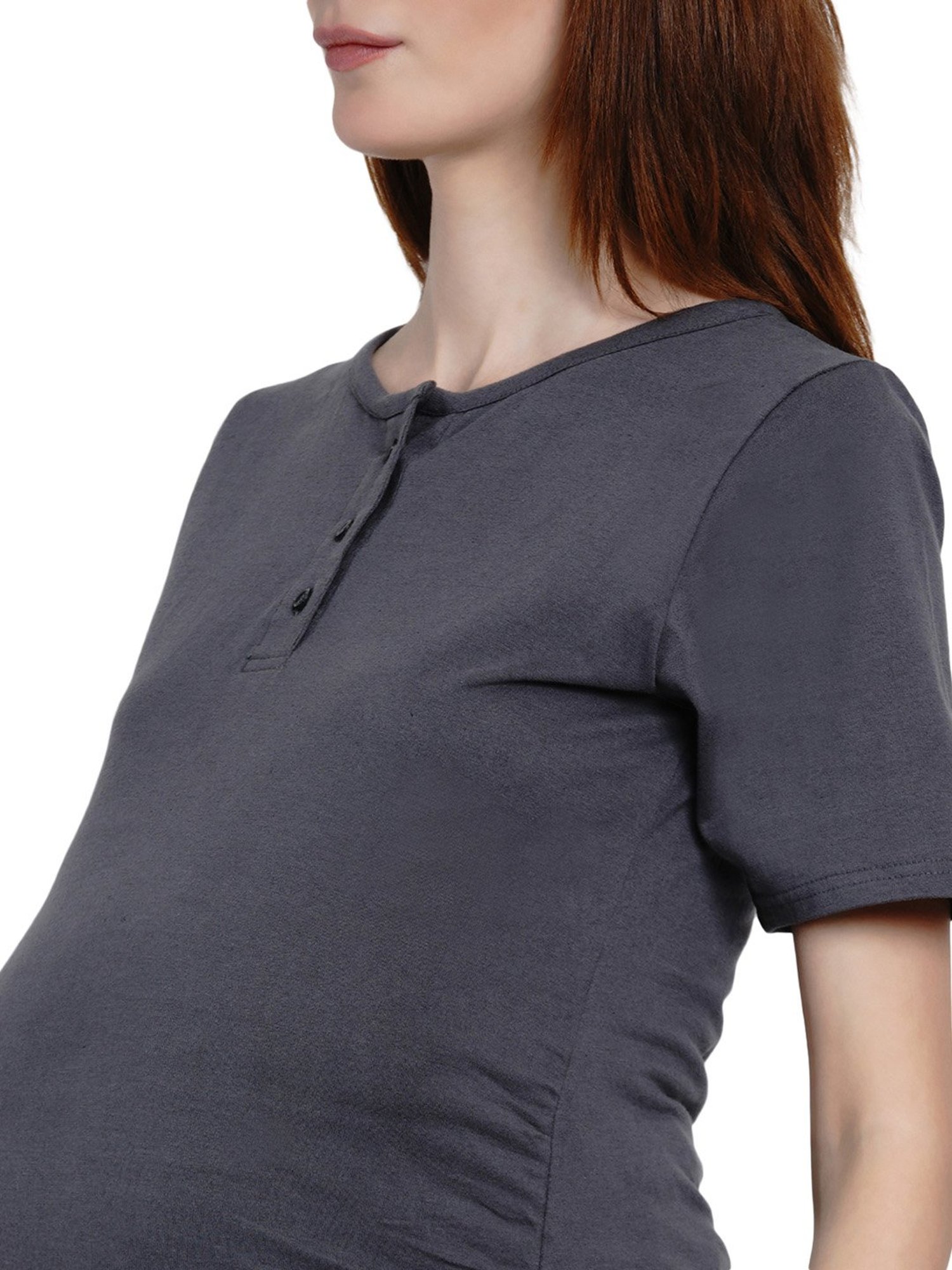 Mine4Nine Grey Maternity T-Shirt