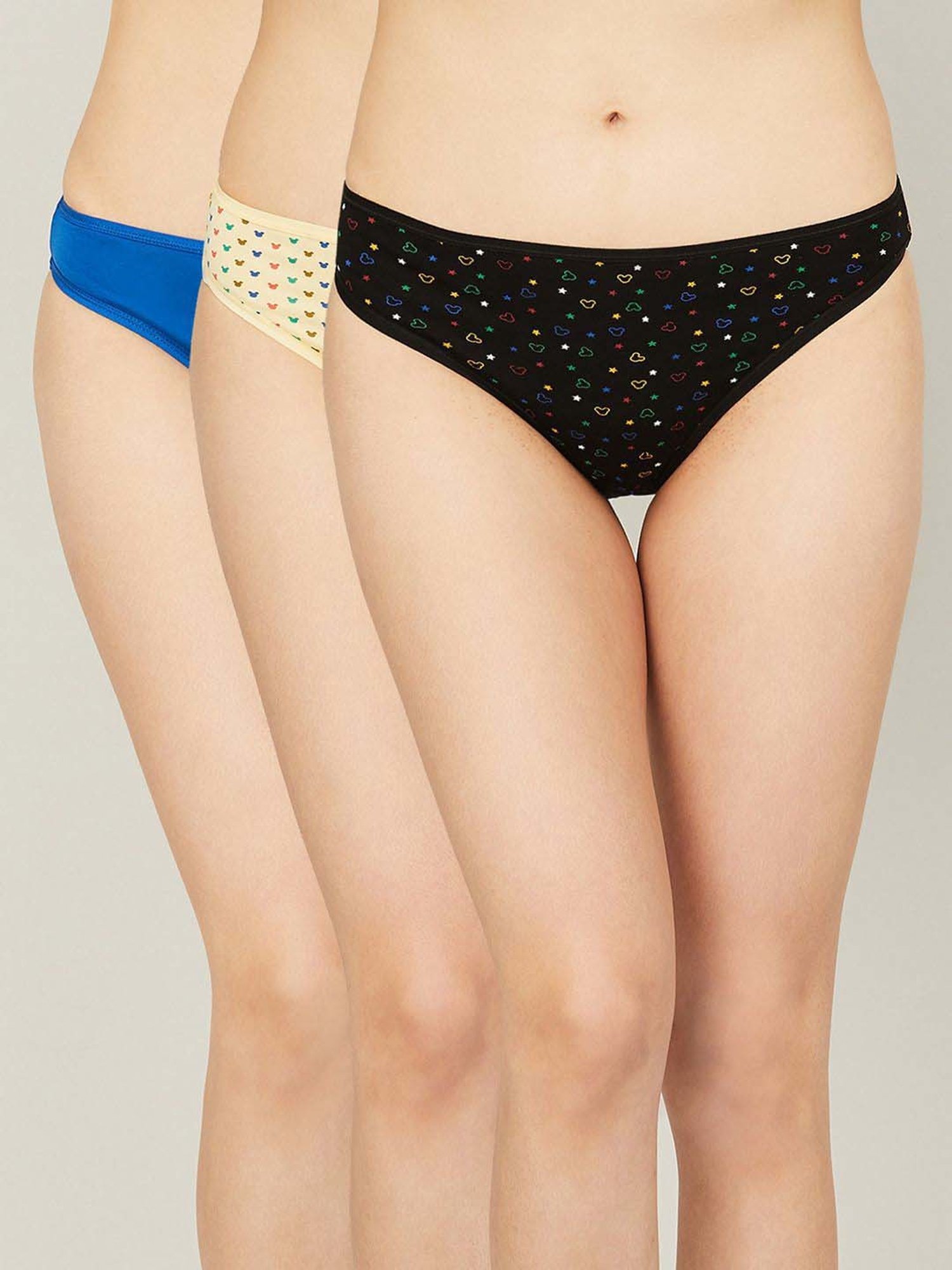 Ginger by Lifestyle Assorted Color Printed Panty - Pack Of 3