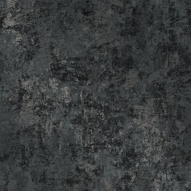Tempaper Leaf Gunmetal Self Adhesive Removable Wallpaper Black