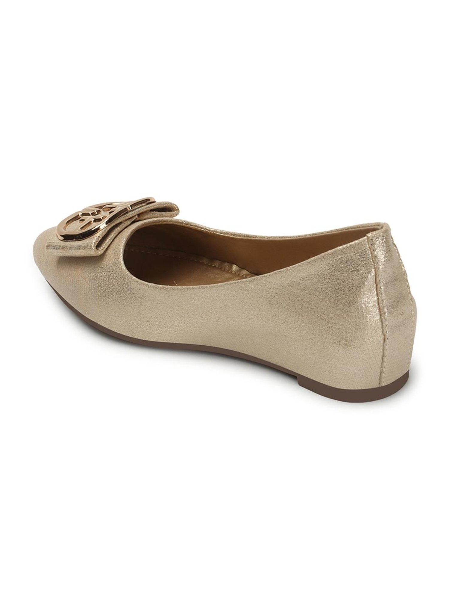 Elle Women's Gold Flat Ballets