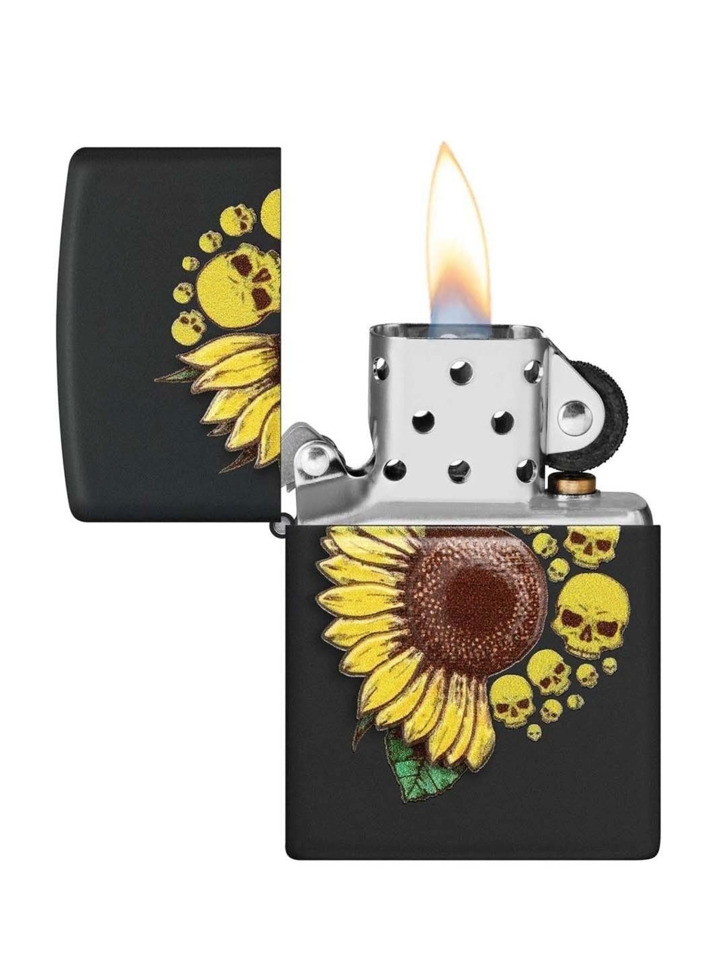 ZIPPO Black & Yellow Brass Windproof Pocket Lighter