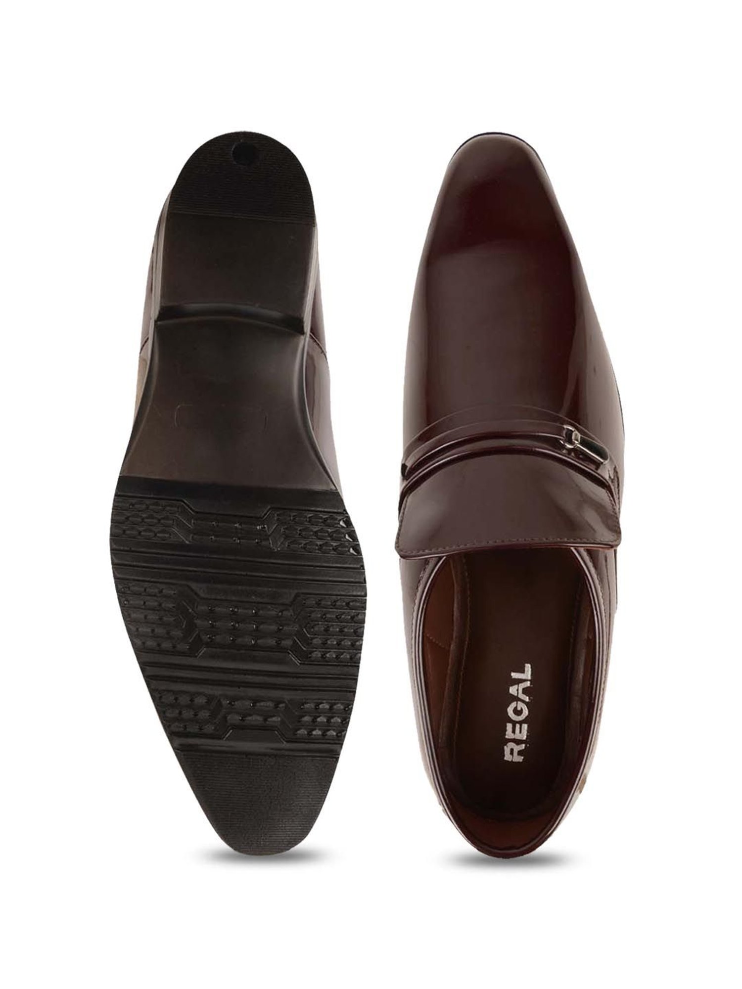 Regal Men's Maroon Formal Slip-Ons