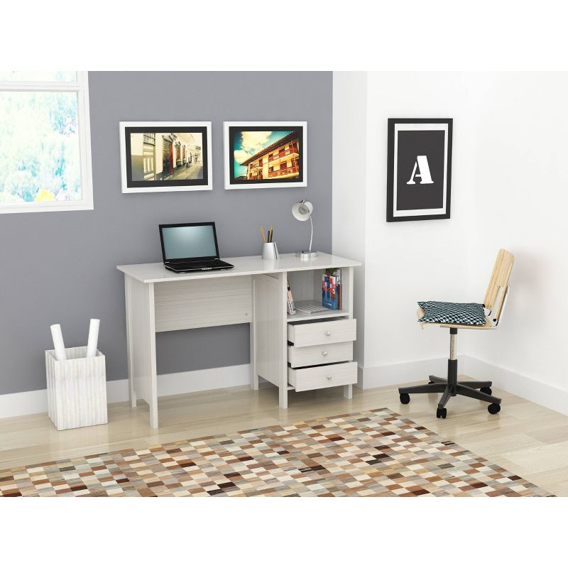 Computer Desk Washed Oak - Inval