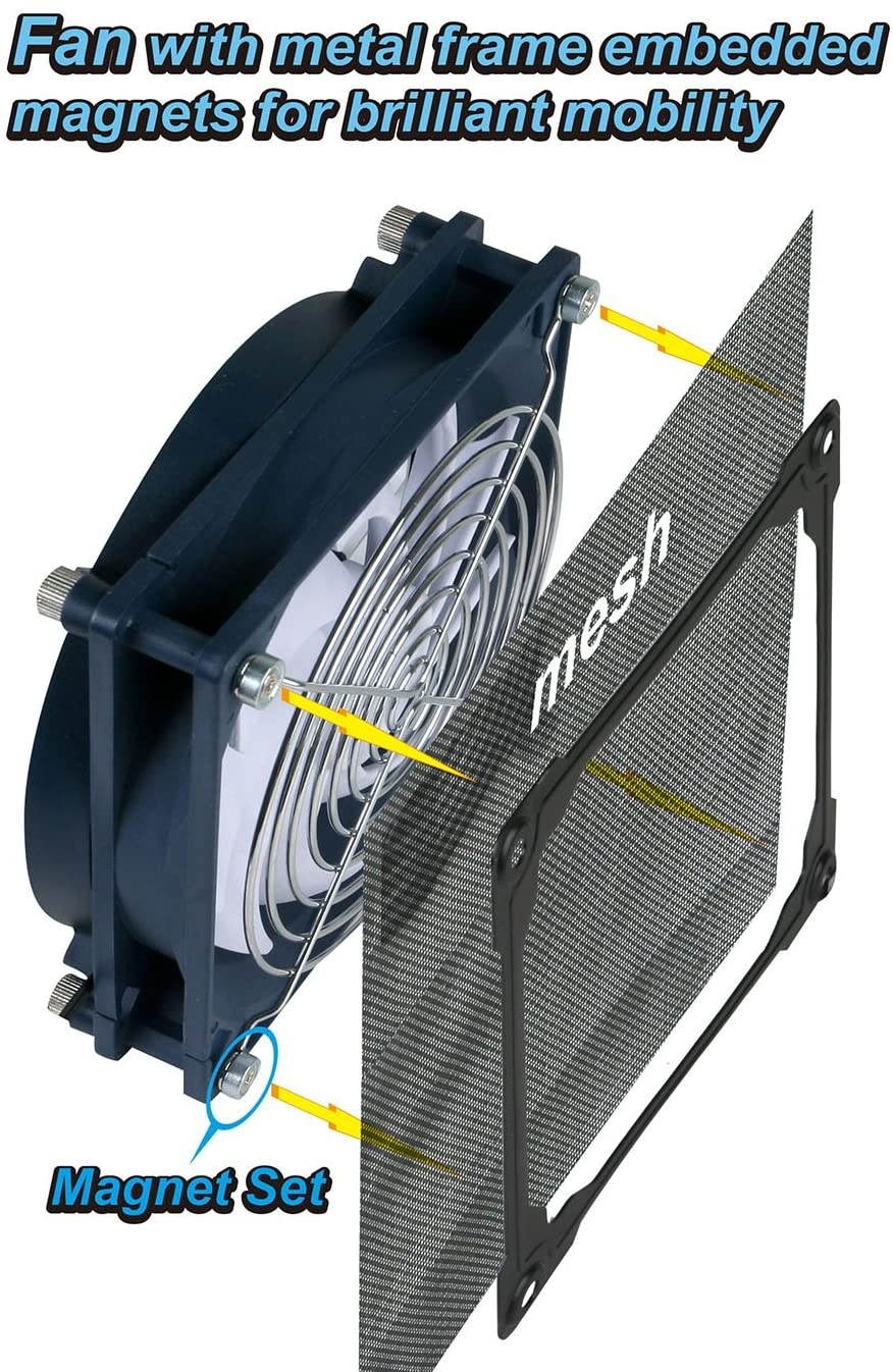 Titan- USB Mobile Portable Fan with Embedded Magnet (140mm with Controller)