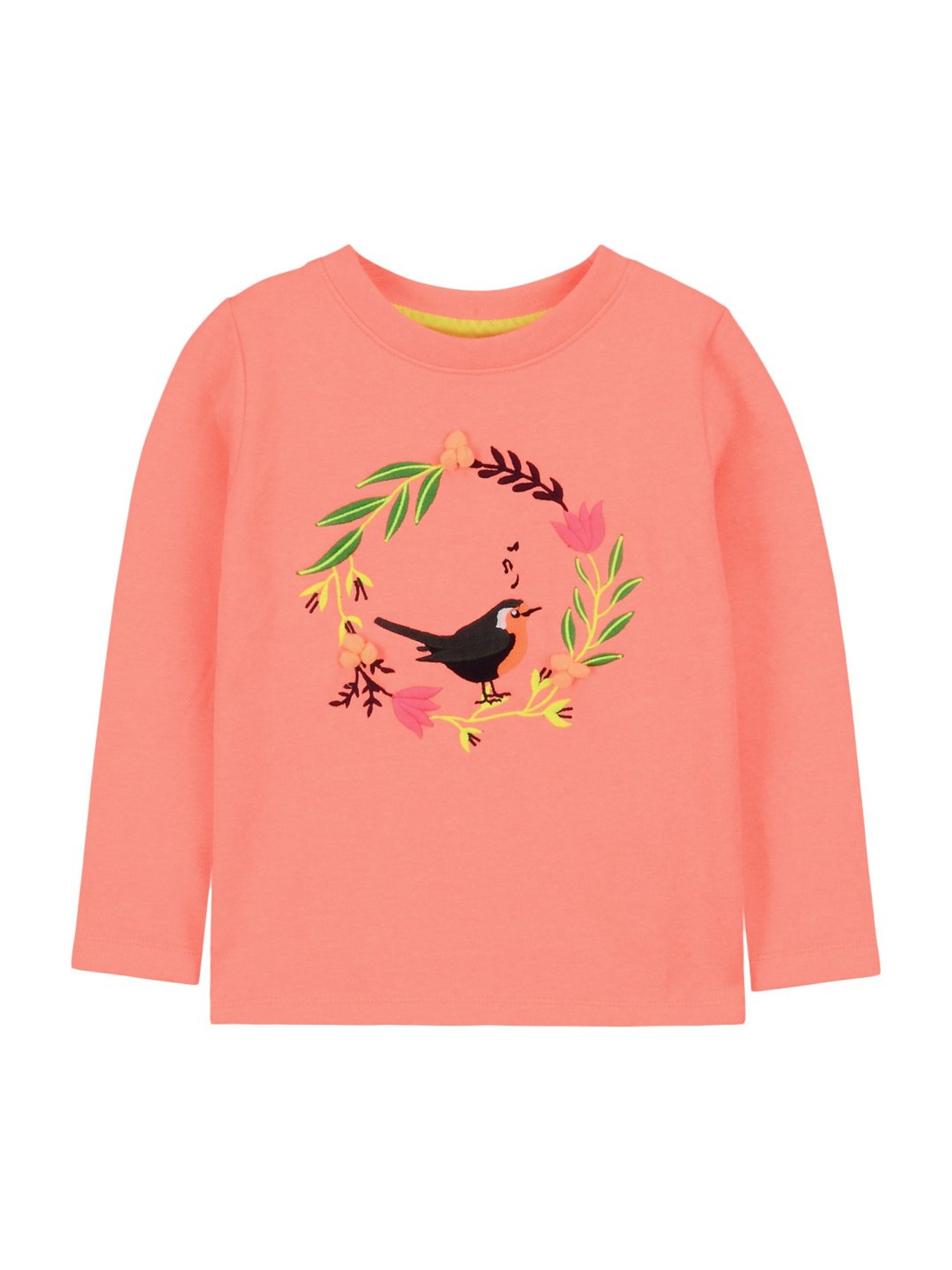 Cherry Crumble By Nitt Hyman Kids Peach Embroidered Sweatshirt