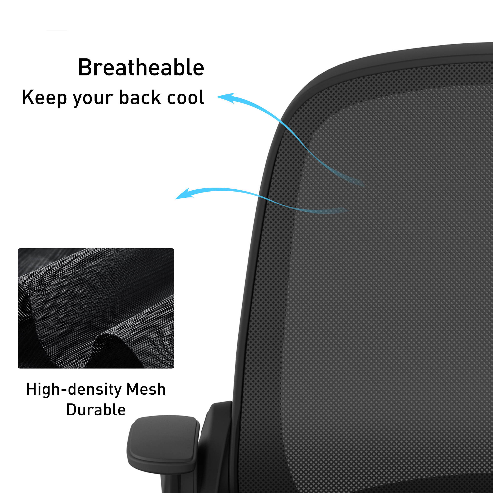 Hbada Office Task Desk Chair Swivel Home Comfort Chairs with Flip-up Arms and Adjustable Height, Black