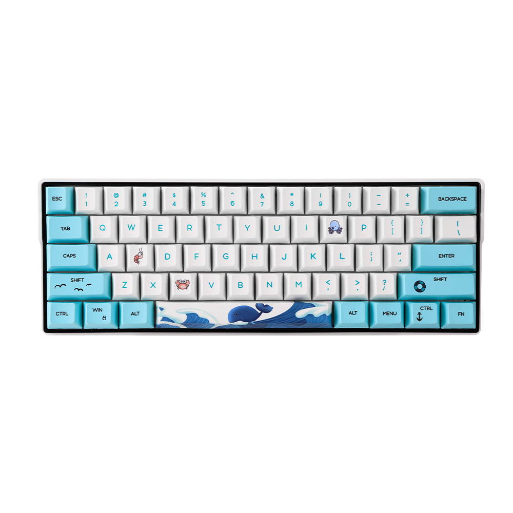 DIERYA x KEMOVE Customize PBT Double Shot DIY Pudding Keycaps, 70 Keys Mechanical Keycaps Set - OEM Profile+Cap Puller