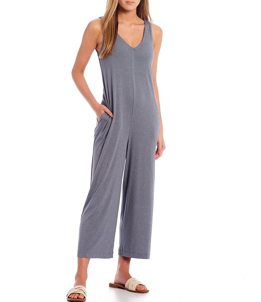 Every V-Neck Knit Sleeveless Jumpsuit