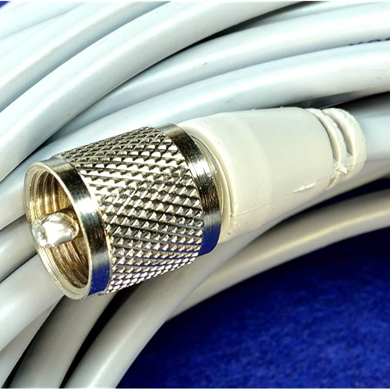 100 ft RG8X Coax Cable for CB/Ham Radio w/ PL259 Connectors -  8X-100-PL-PL