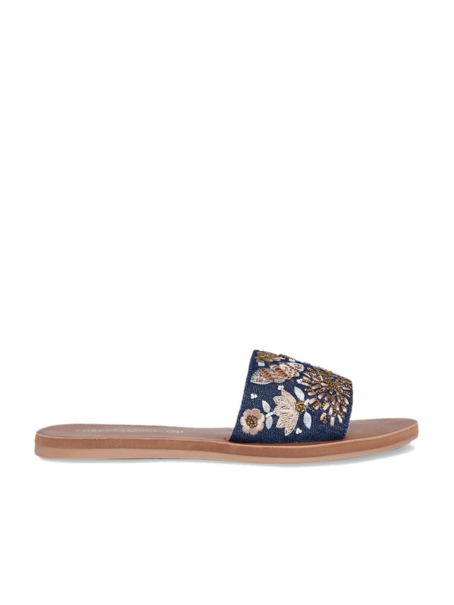 Forever Glam by Pantaloons Women's Blue Ethnic Sandals