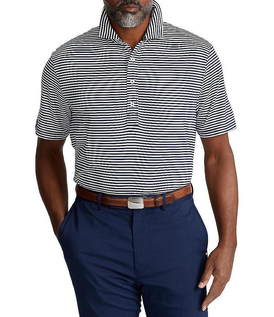 Polo Ralph Lauren RLX Golf Classic-Fit Stripe Performance Stretch Short-Sleeve Polo Shirt