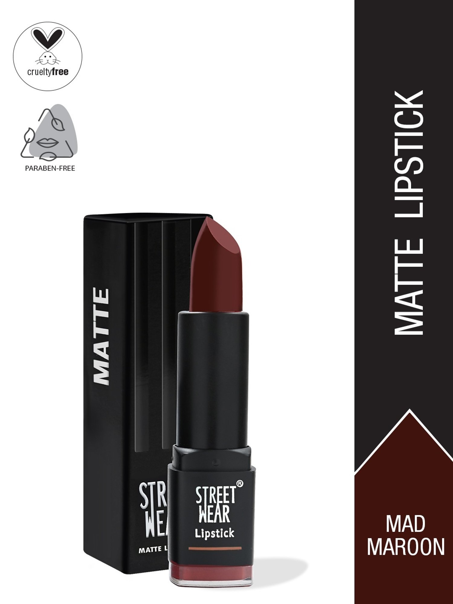 Street Wear Matte Lipstick Mad Maroon - 4.2 gm