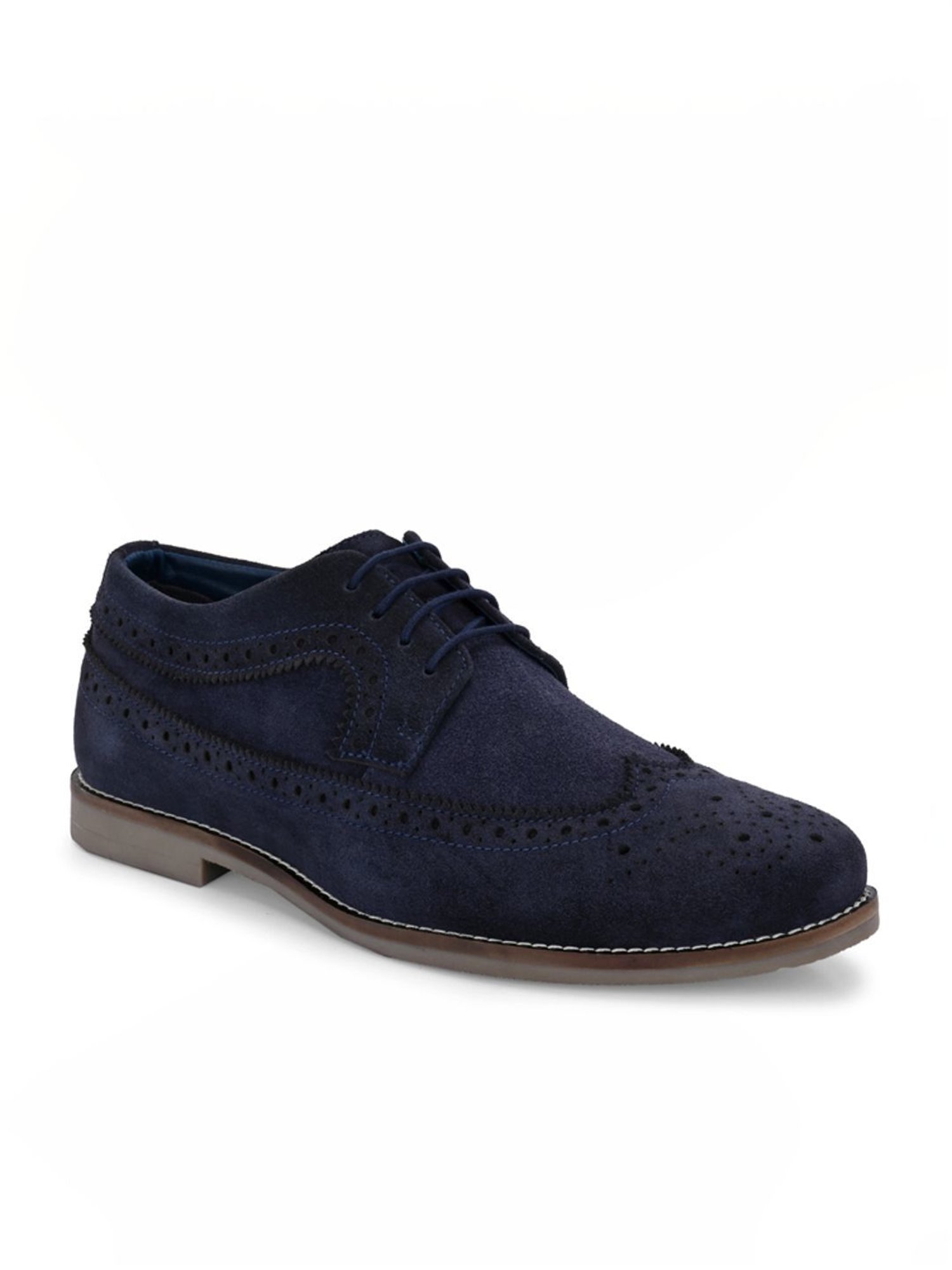 Hoversole Men's Charles Navy Brogue Shoes