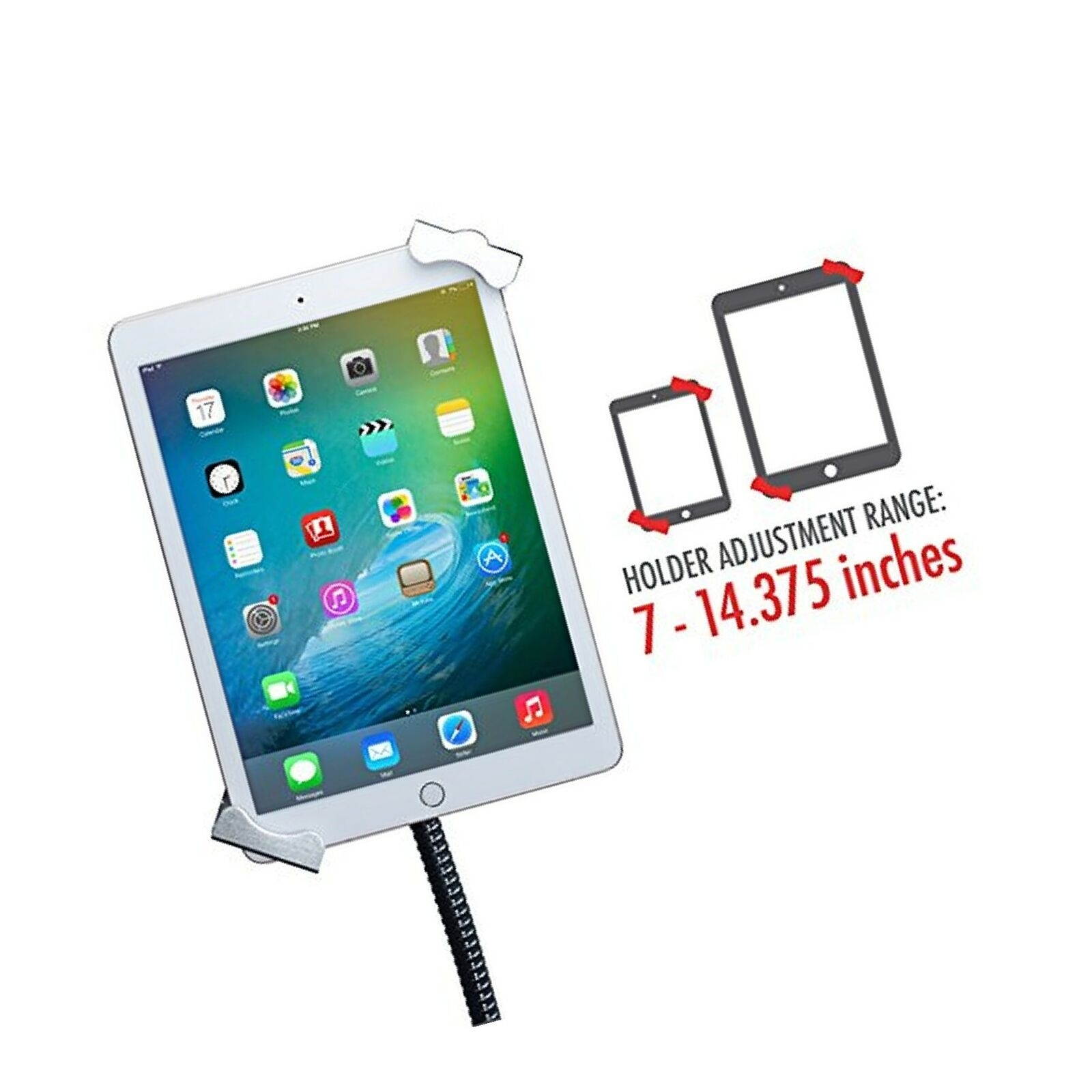 CTA Digital: Heavy-Duty Height-Adjustable, Rotating Tablet Stand with Securit...