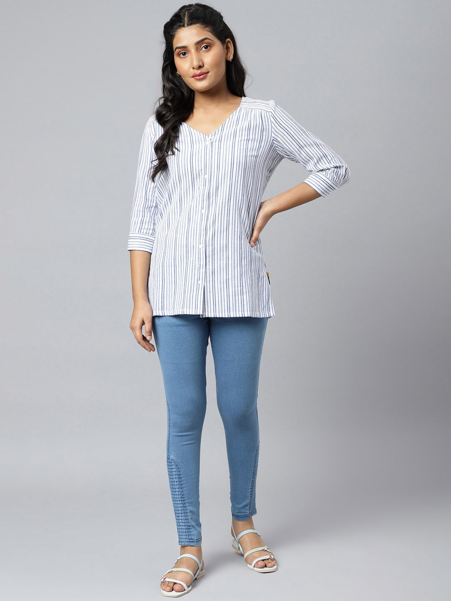 Elleven from Aurelia Blue Cotton Jeggings