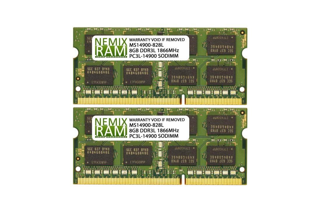 16GB 2x8GB DDR3-1866 PC3L-14900S SODIMM Laptop Memory RAM