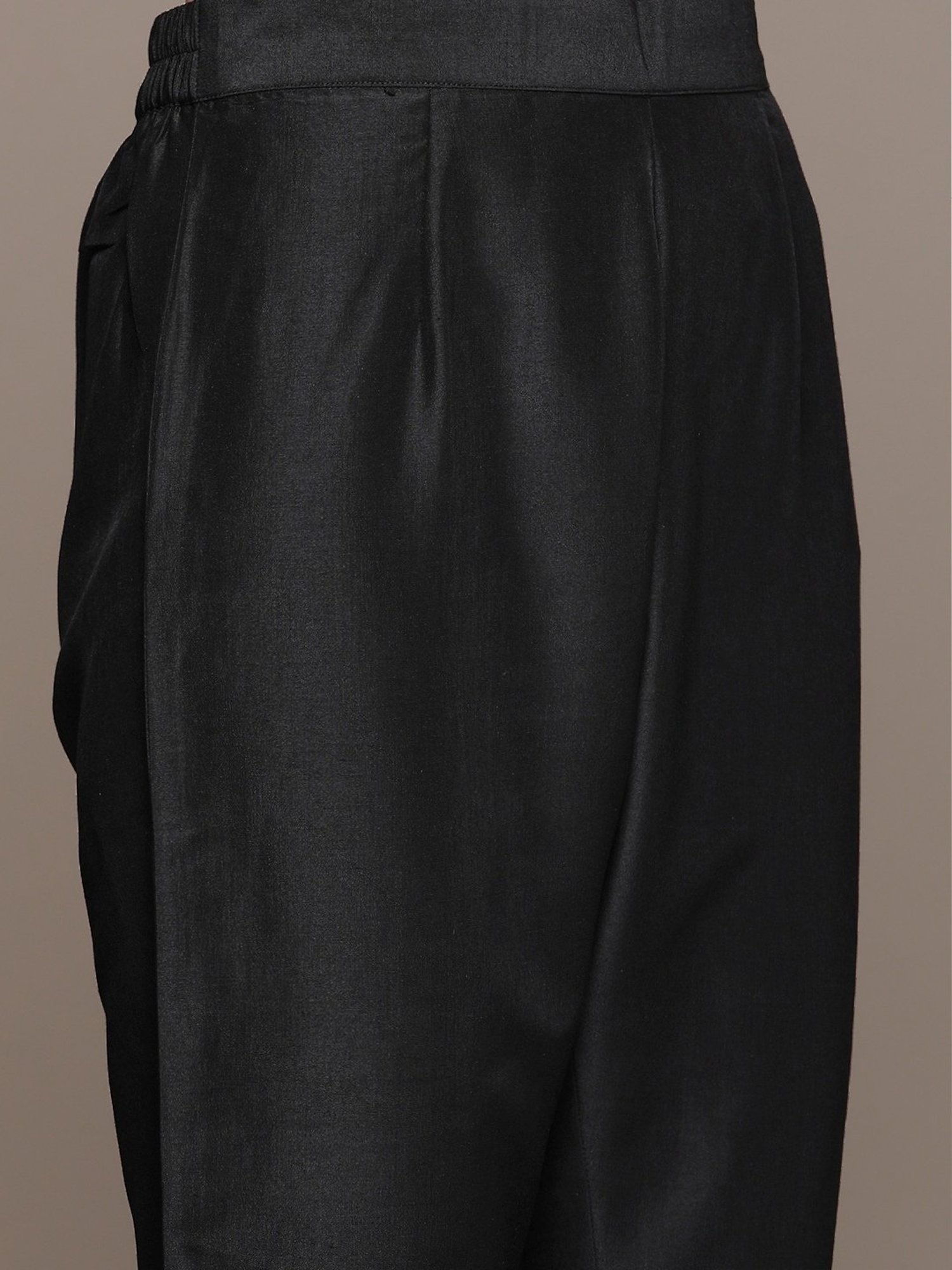 Ziyaa Black Printed Kurta Pant Set With Dupatta