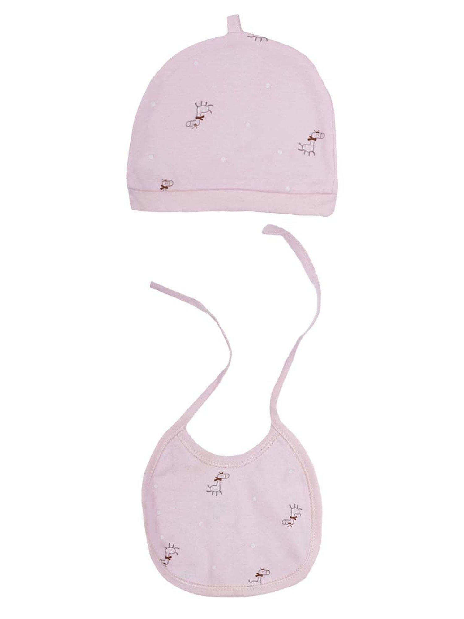 Baby Moo Kids Pink Printed Full Sleeves T-Shirt Set