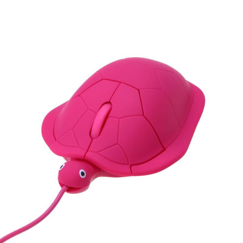 1.5m Wire Cute Turtle Shape Home Office Use 800 DPI 3 Keys Optical Mouse for Notebook PC Laptop Computer Peripherals