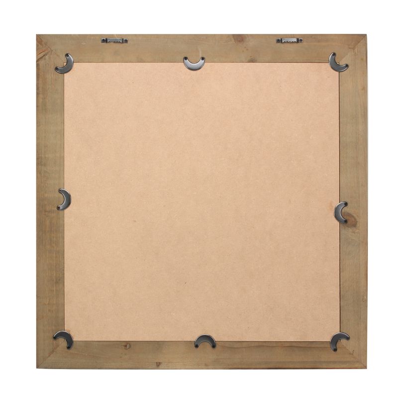 Wood Chevron Decorative Wall Mirror Brown - Stonebriar Collection