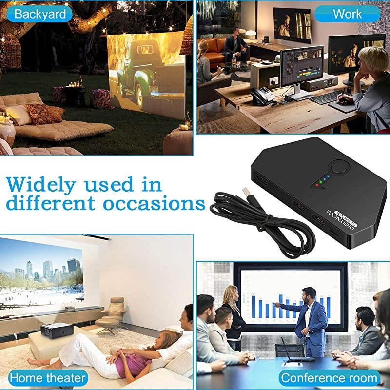 HDMI Splitter 1 in 2 Out, 4K HDMI Ver1.4 HDCP, Powered HDMI Splitter Supports 3D 4K@30HZ Full HD1080P for Xbox PS4 DVD Players Apple TV Blu-Ray Player Fire Stick