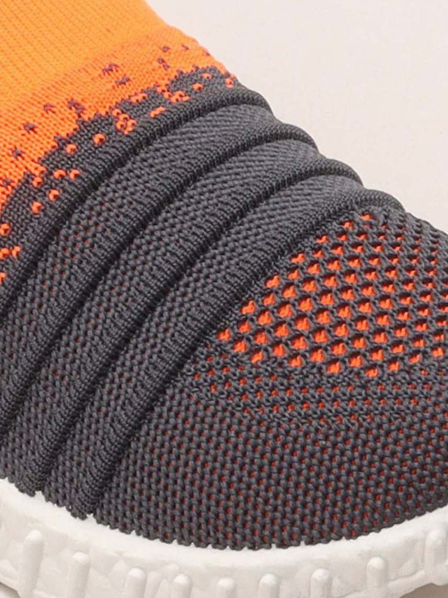 Priaansha Kids Grey & Orange Casual Slip-Ons