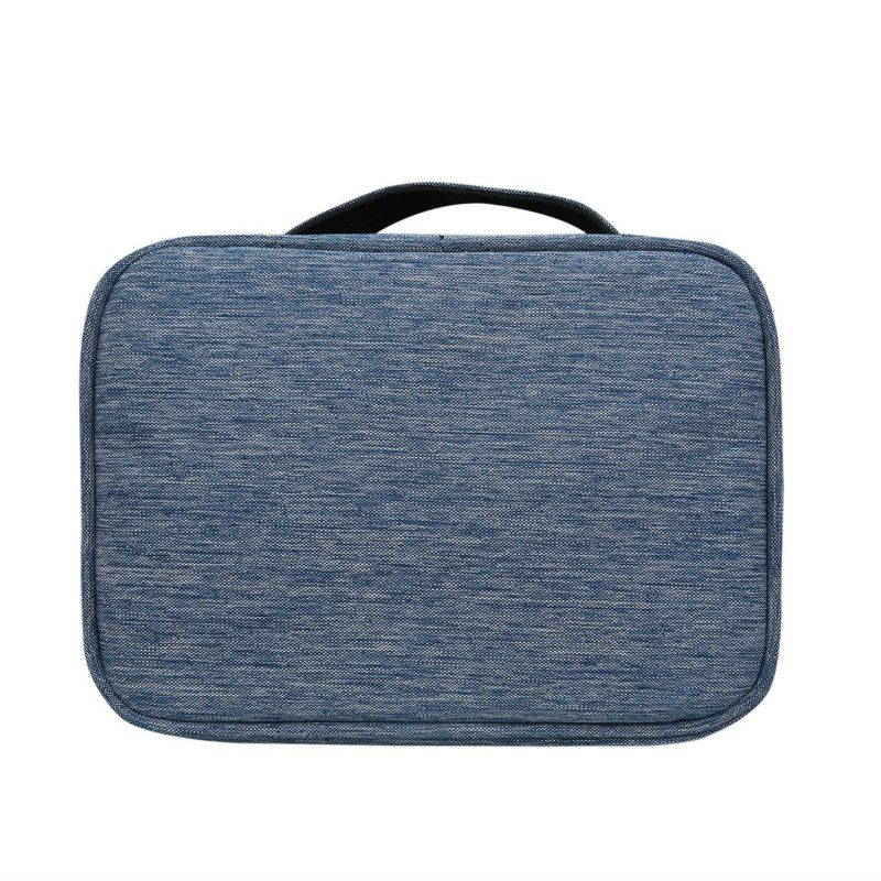 BUBM Electronic Organizer, Double Layer Travel Gadget Storage Bag for Cables, Cord, USB Flash Drive, Power Bank and More-a Sleeve Pouch for 7.9" iPad Mini (Medium,Denim Blue)
