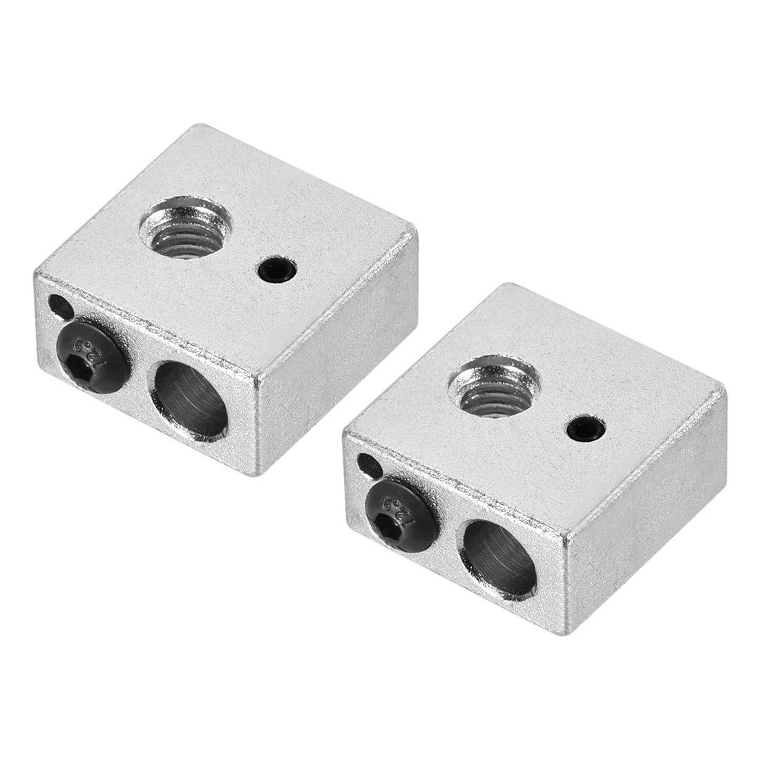 Aluminum Heater Block, Specialized for MK7 MK8 M6 1.75mm Filament 2pcs
