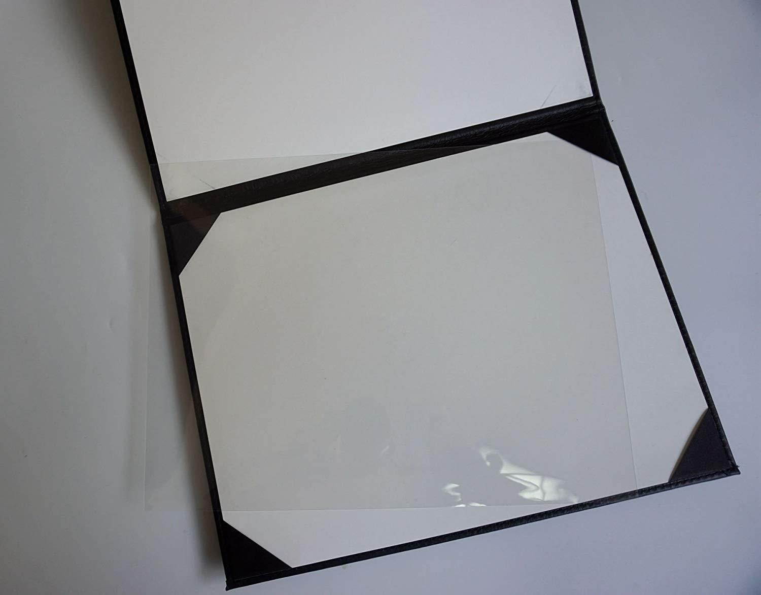 Certificate Cover Imprinted "Diploma Of Graduation" Faux-leather Diploma Holder 8.5" x 11" Grad Days(Black)