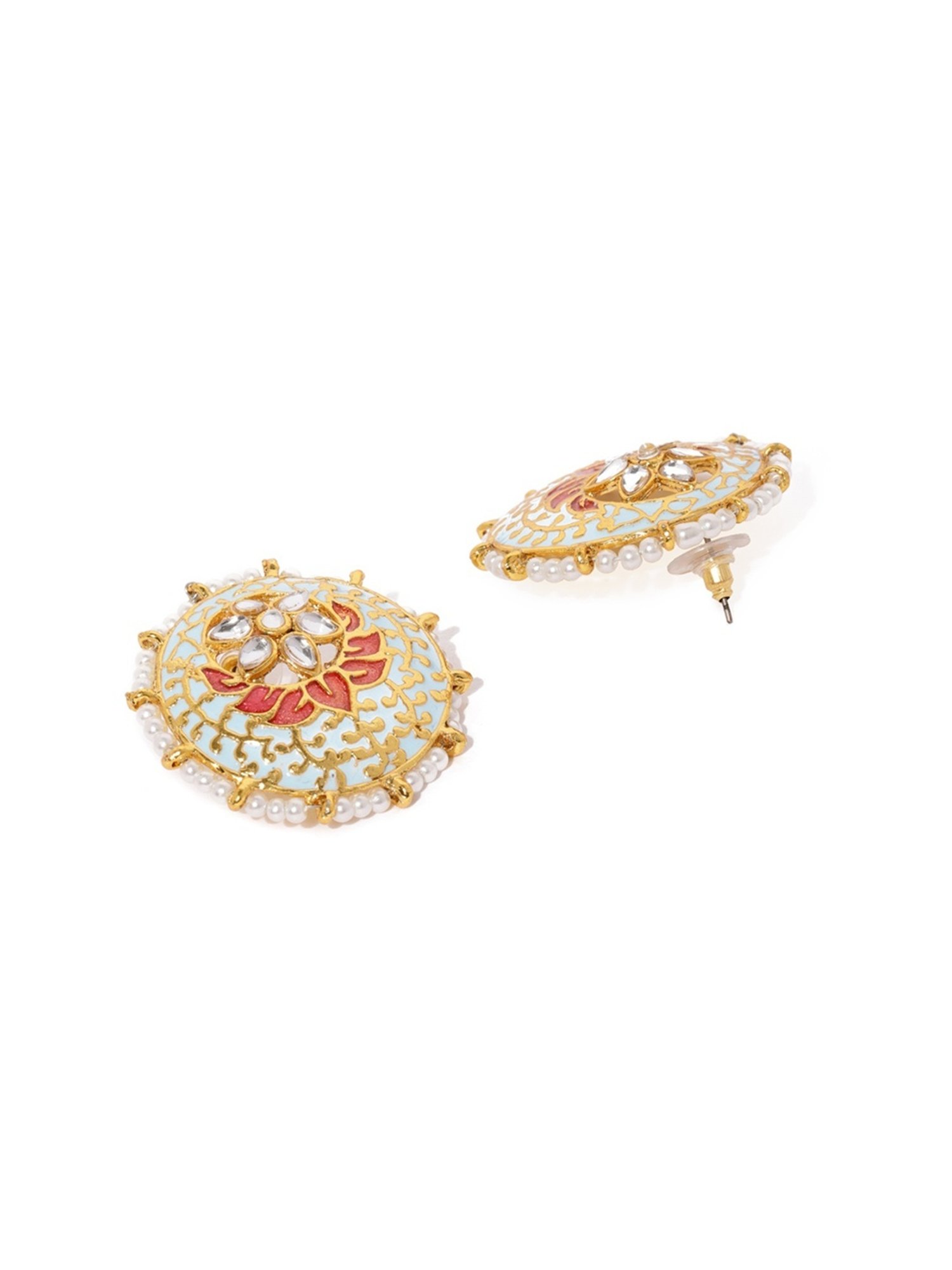 Zaveri Pearls Multicolor Alloy Stud Earrings