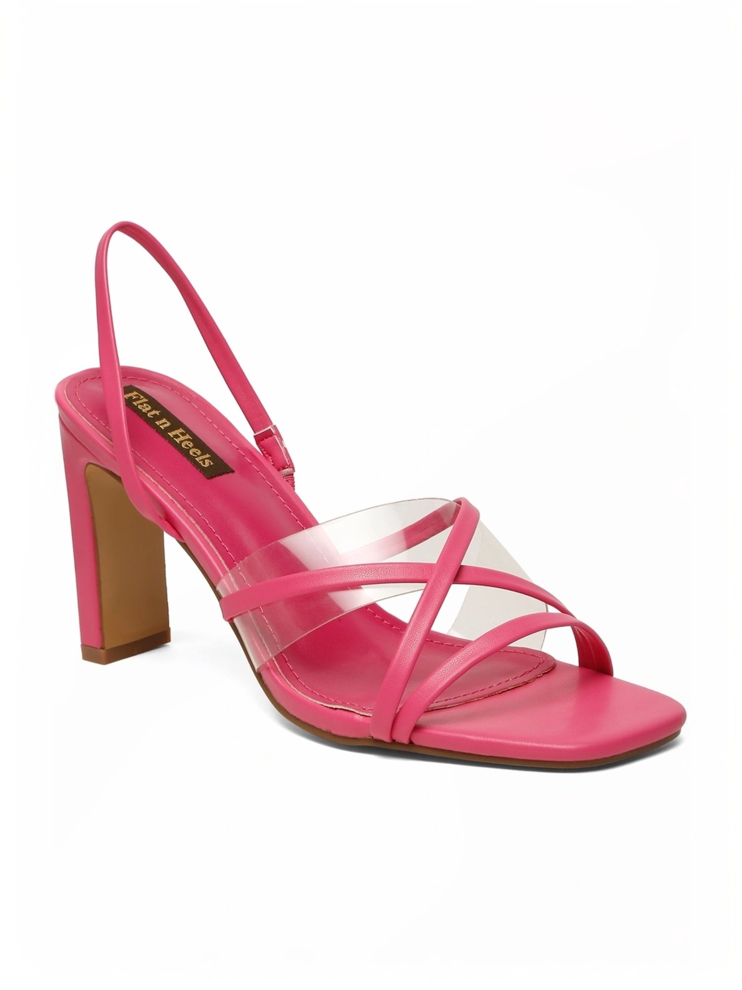 Flat N Heels Women's Pink Sling Back Sandals