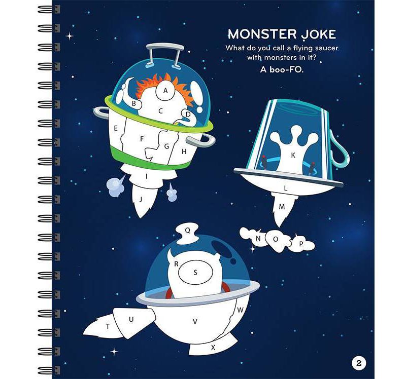 Sticker Puzzles Monsters - (Spiral_bound) (Spiral Bound)