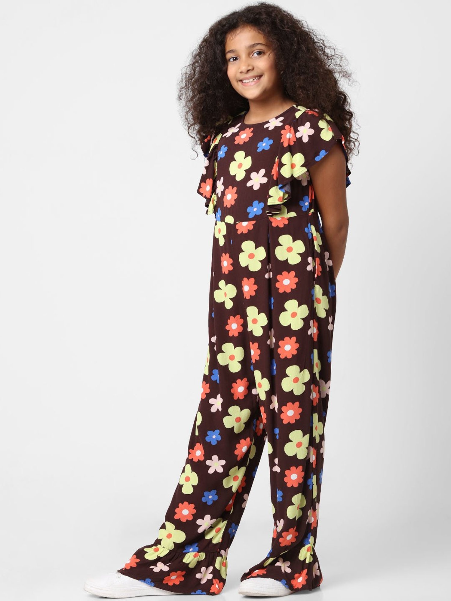 KIDS ONLY Brown Floral Print Jumpsuit