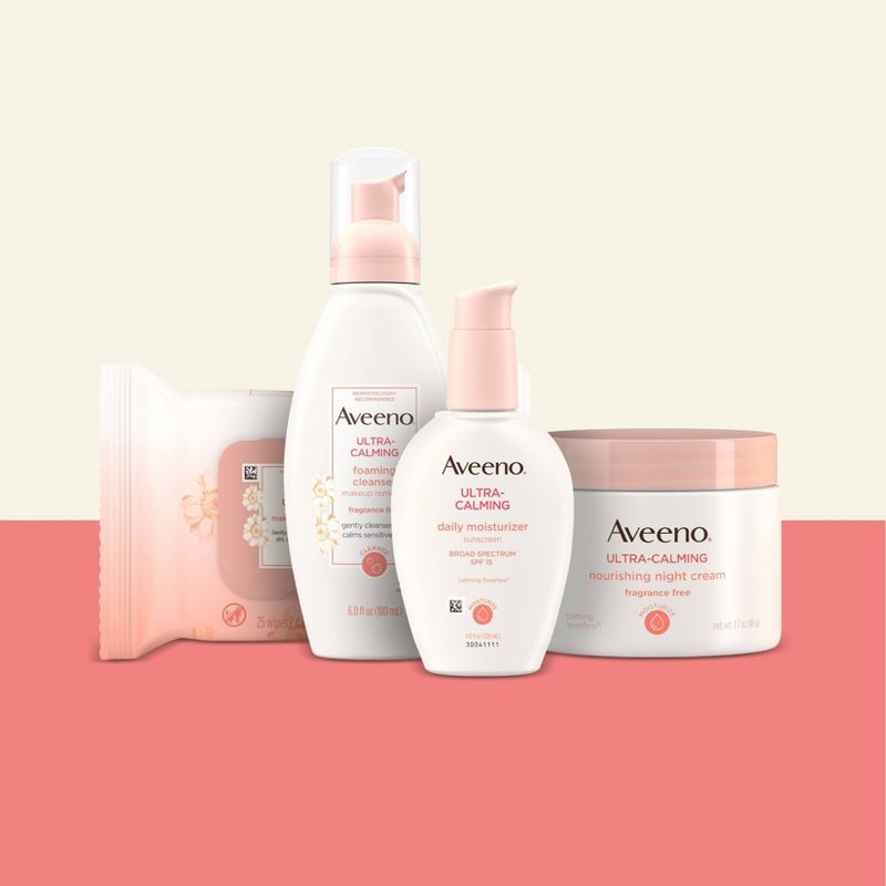 Aveeno Ultra-Calming Cleansing Makeup Removing Wipes - 25ct