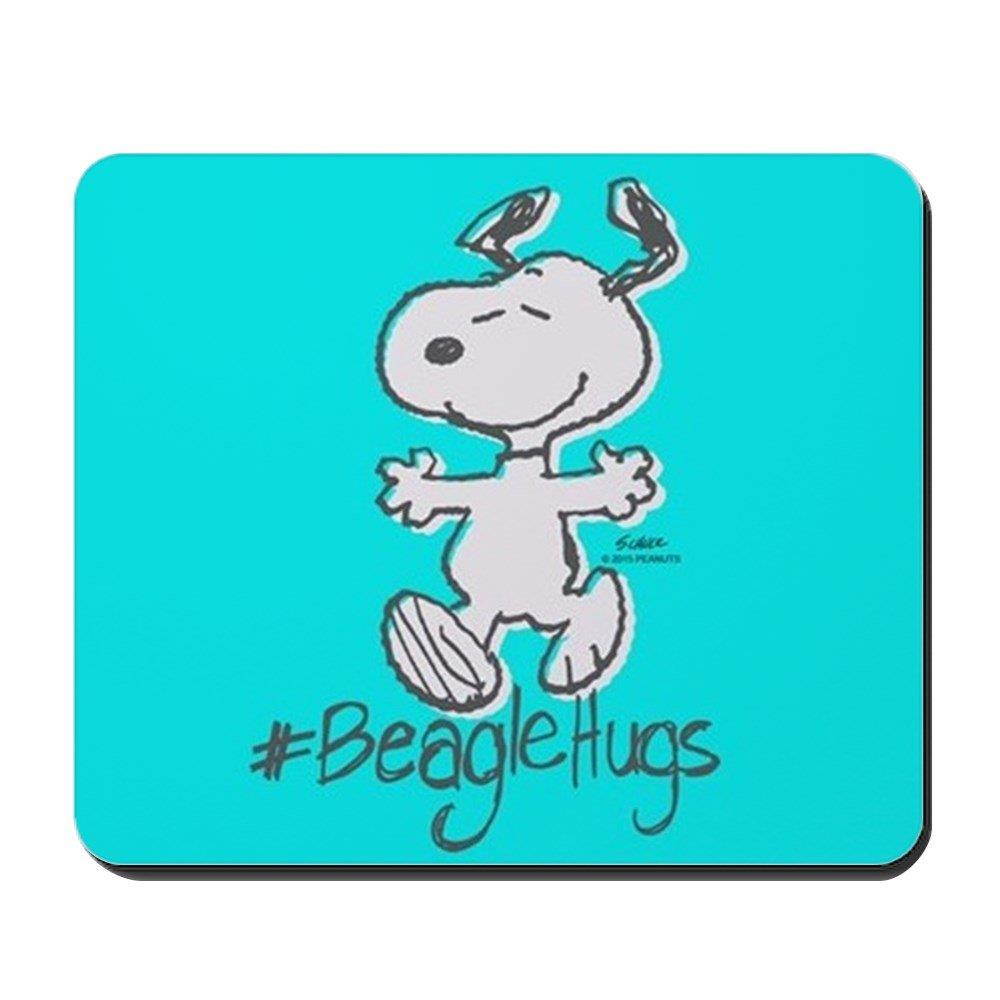 CafePress - Snoopy Beagle Hugs Full Bleeds - Non-Slip Rubber Mousepad, Gaming Mouse Pad