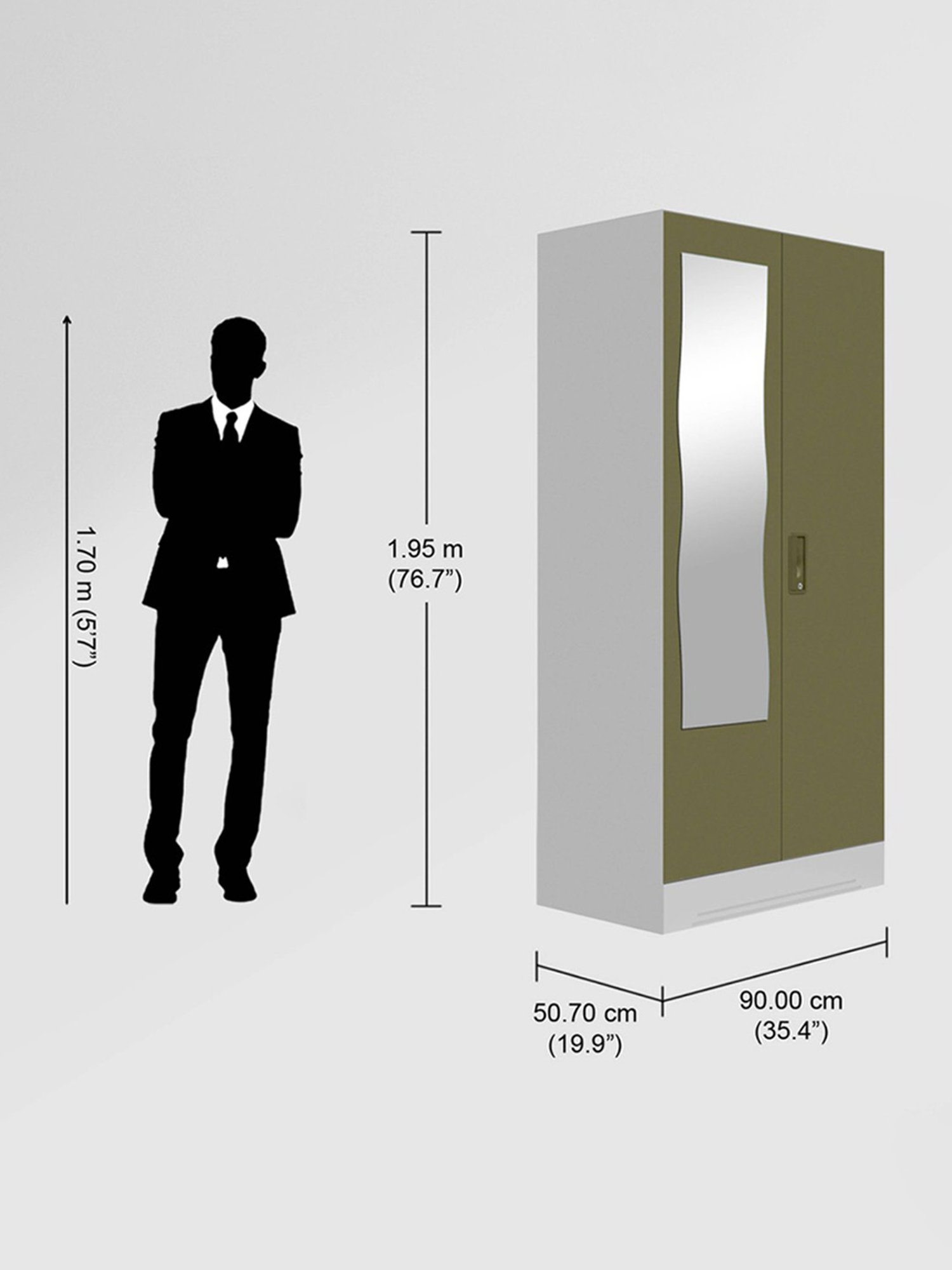 Godrej Interio Ewa Brown Engineered Wood 4 Door Wardrobe