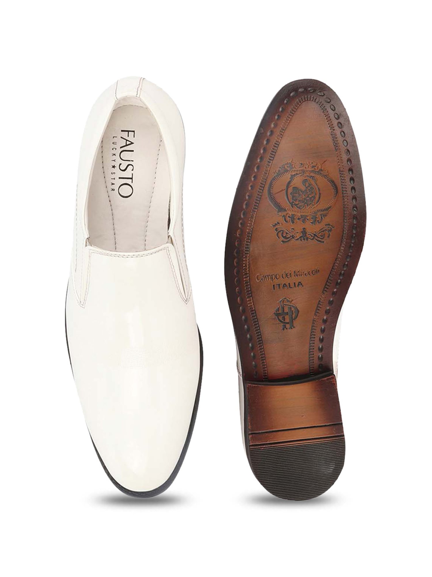 Fausto Men's White Formal Loafers
