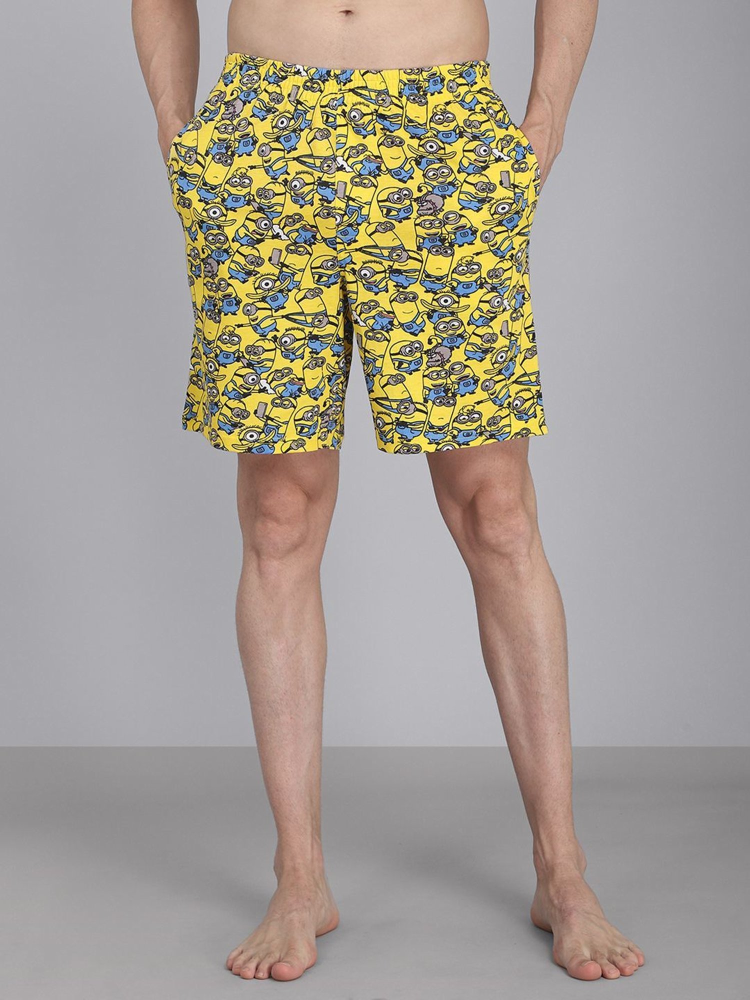 Free Authority Yellow Cotton Regular Fit Minions Printed Boxers
