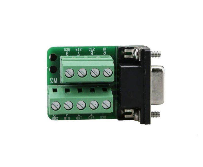 Sysly DB9 female D-SUB Adapter Plate Connector RS232 Serial to Terminal Board Signal Module Riveting Tooth 2 Pcs