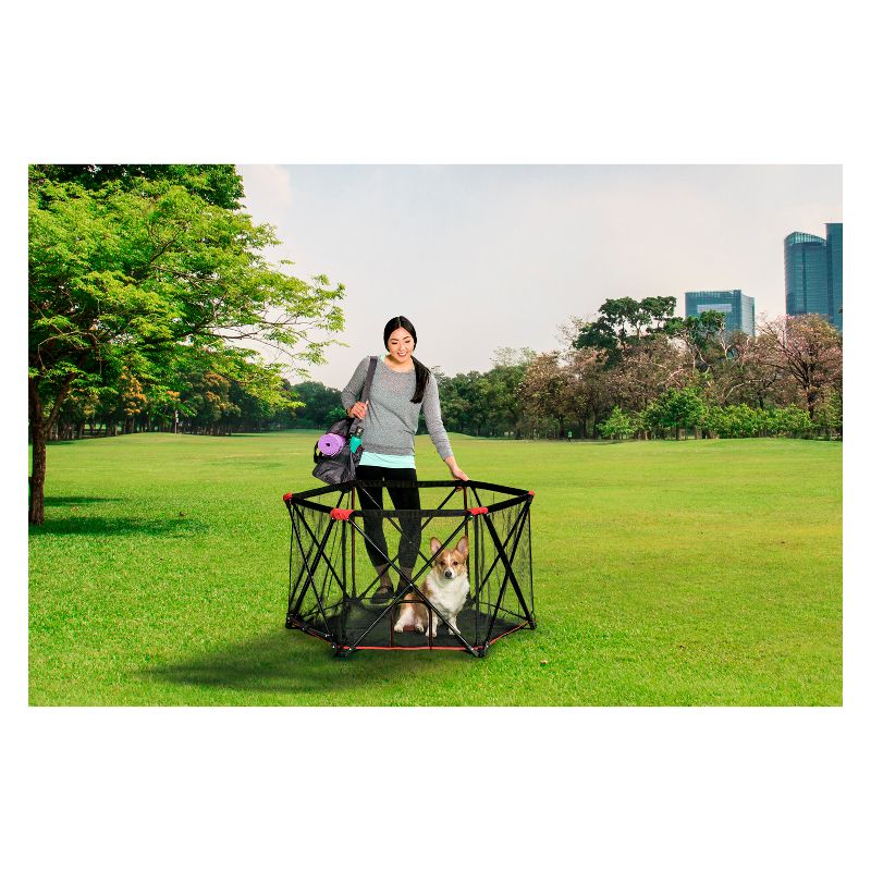 dbest products Pet Smart Cart Carrier Crate Kennel Cage Bag with Wheels and Padded Bed for Airline Airplane Travel with Cats and Dogs, Large (Black)