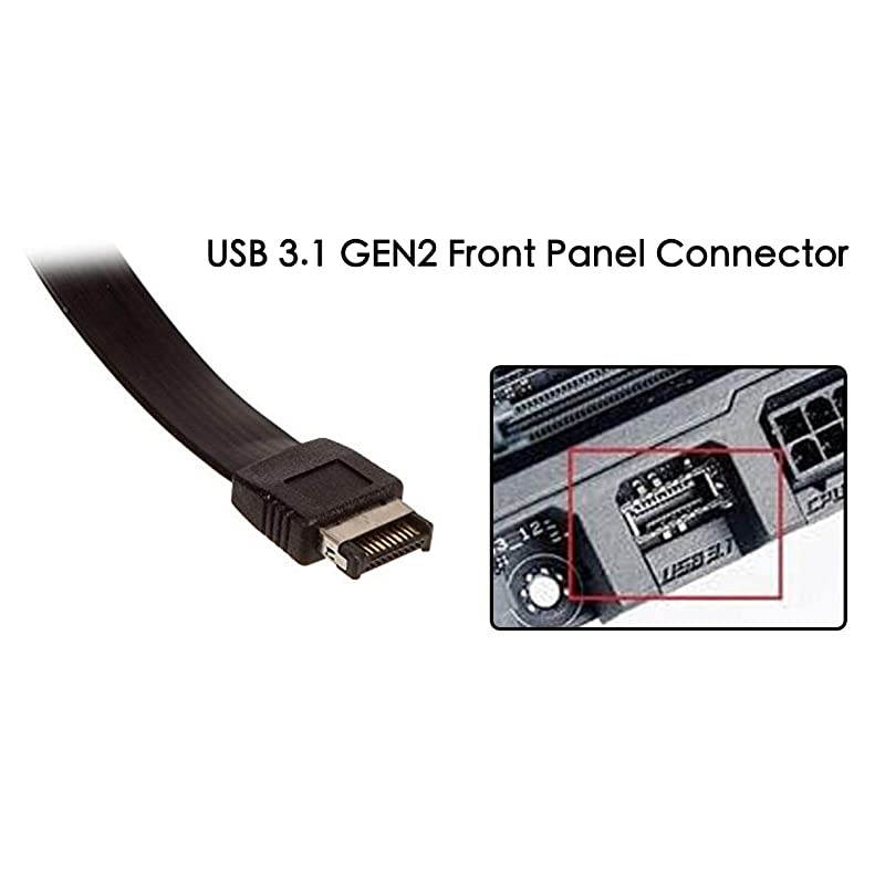 USB 31 Front Panel Header to USBC TypeC Female Extension Cable15inch 45cm Speed up to 10 Gbps