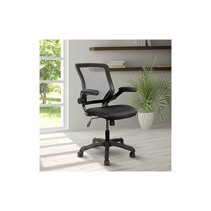 Task Office Chair with Flip Up Arms. Color: Black
