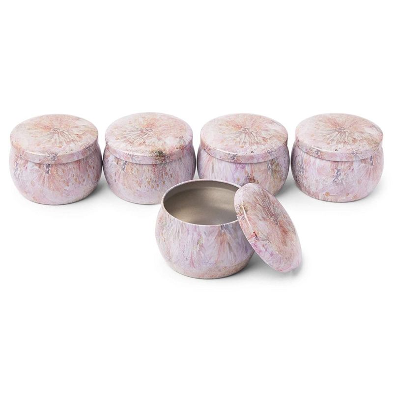 Juvale 20 Pack Metal Candle Tin Jars with Lids, Round Storage Containers (3 x 2 In)
