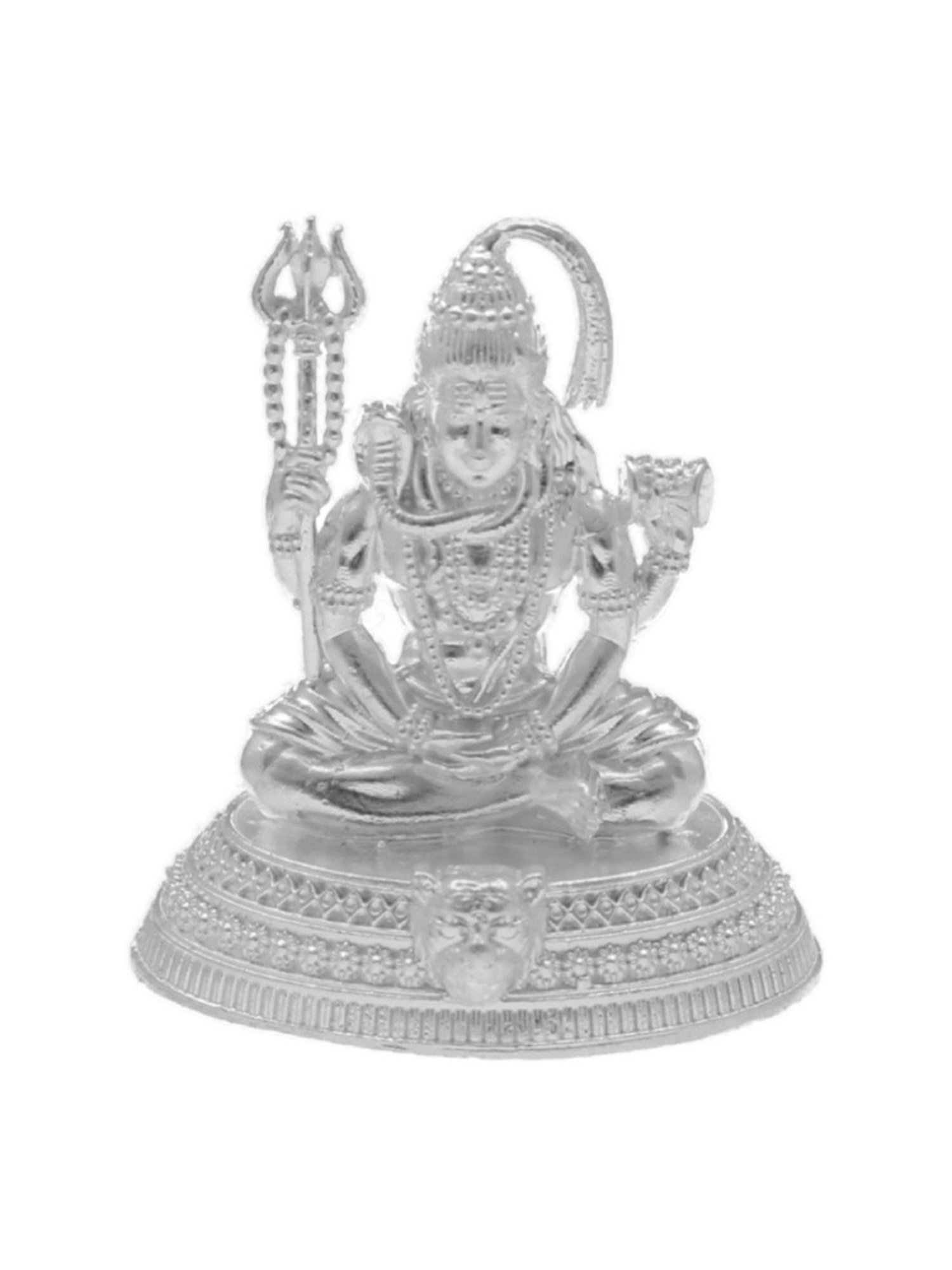 Sri Jagdamba Pearls 0.8 Silver Lord Shiva Divine Idol - 26 gm