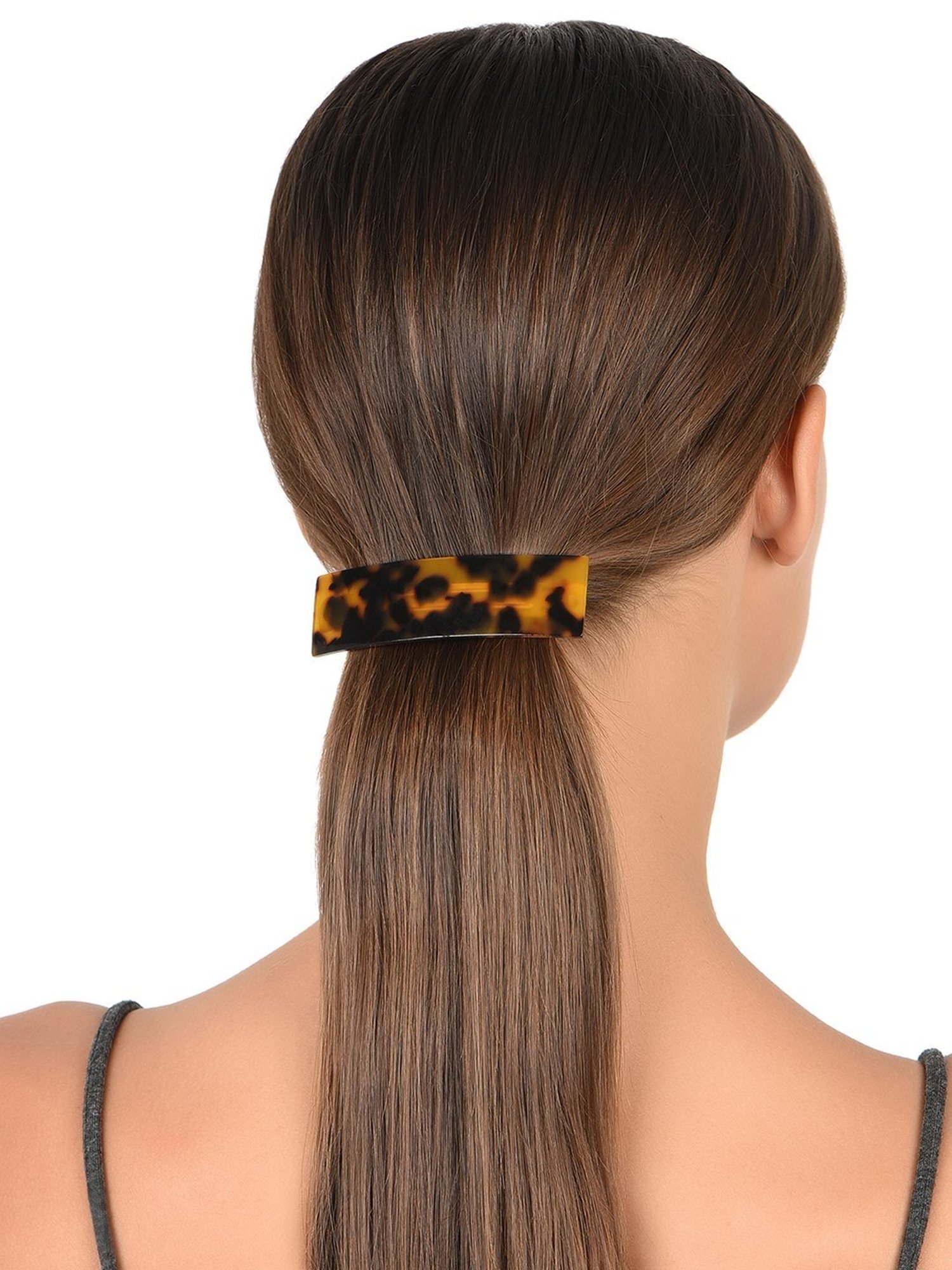 Lilly & Sparkle Set of 2 Tiger Print Acetate Hair Accessories