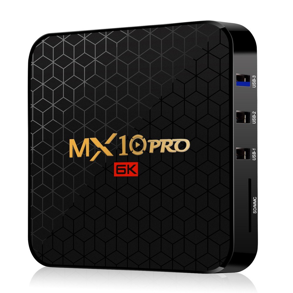 MX10 PRO Smart TV Box Android 9.0 Allwinner H6 UHD 4K Media Player 6K Image Decoding 4GB / 64GB 2.4G WiFi 100M LAN USB3.0 H.265 VP9