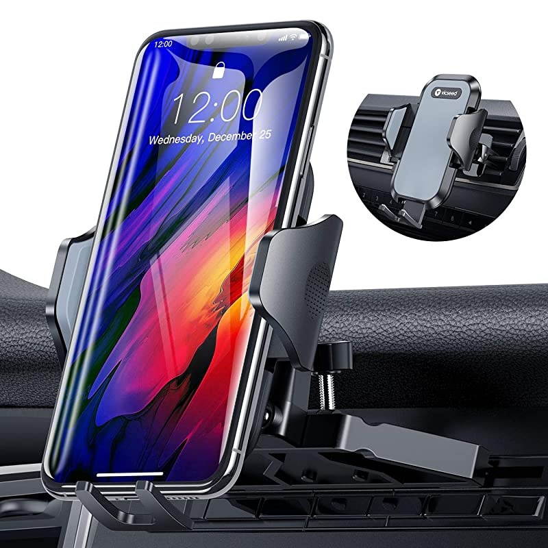 2021 Military-Grade Phone Holder for Car, [Upgrade Anti Shake & Drop] CD Slot & Air Vent Car Phone Holder Mount, Thick Case Friendly Car Phone Mount, Cell Phone Car Mount Fit for All Phones